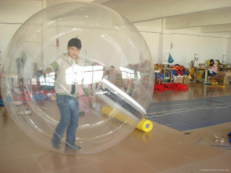 Bola inflable Zorb para caminar en el agua, 2M, con cremallera