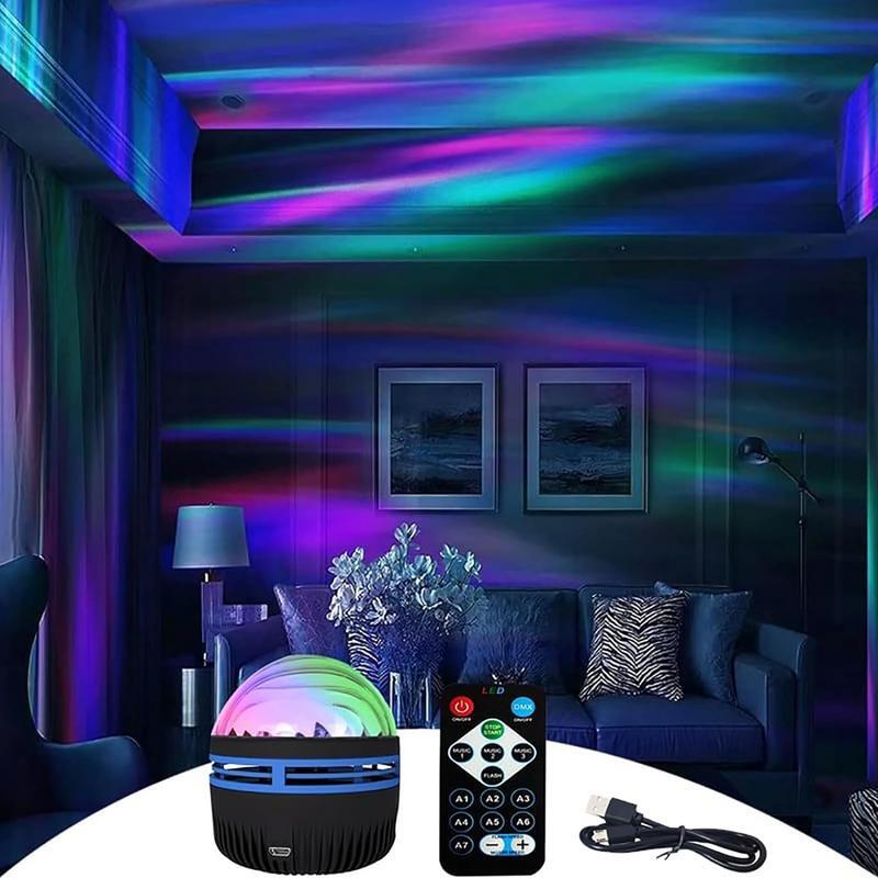 Projektor Galaxy LED projektor z 14 efektami świetlnymi z możliwością przyciemniania projektor USB Dimmabl zdalnie sterowany projektor nocny