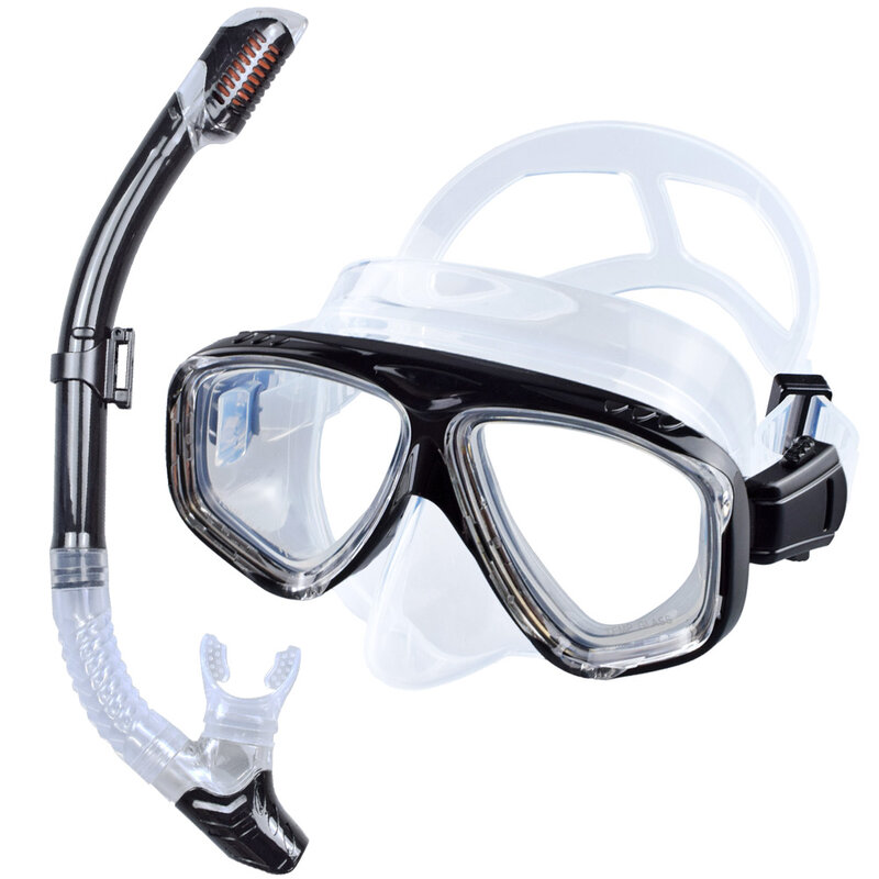 近視ダイビングマスク、シュノーケリングセット、近視水泳ゴーグル、近視、-1.0〜-9.0