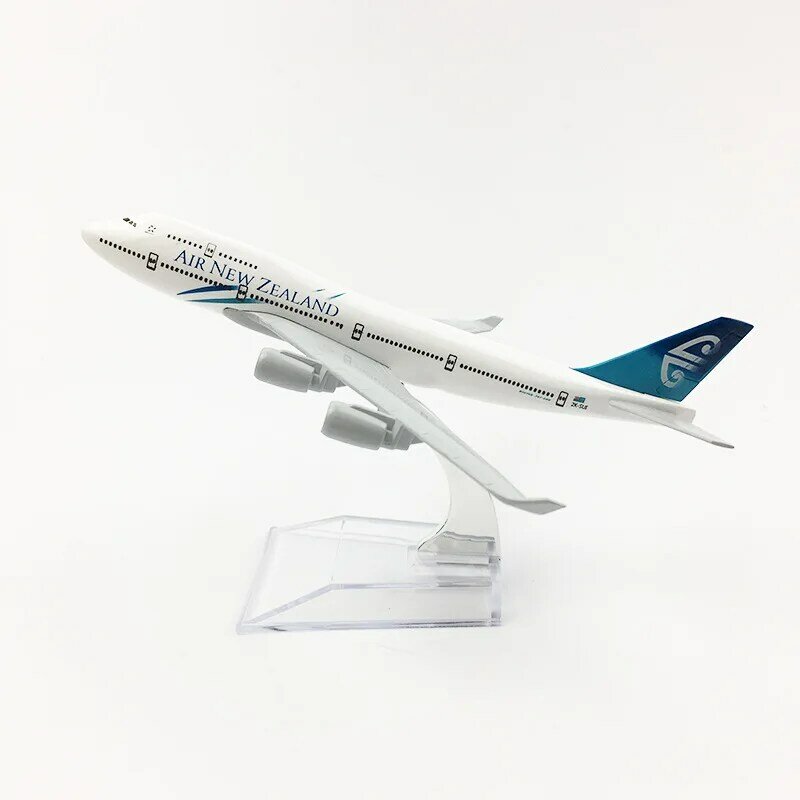 Modèle d'avion en métal AiranaAir New Zealand Boeing B747, affichage à collectionner, jouets cadeaux pour enfants, 16cm
