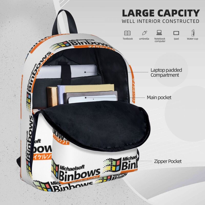 Michaelsoft Binbows Рюкзаки большой емкости Студенческая сумка для книг сумка на плечо рюкзак для ноутбука модная детская школьная сумка