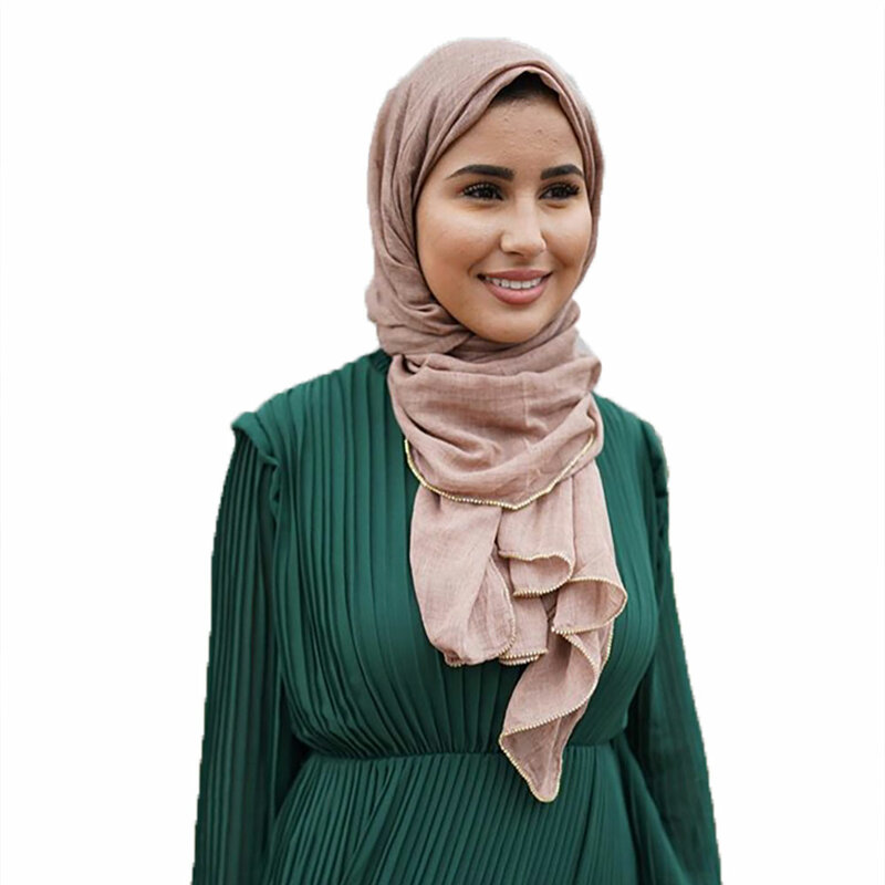 Harga Grosir 180*80Cm Syal Wanita Muslim Kim Sisi Hijab Femme Mululman Lembut Voile Jilbab Selendang dan Membungkus Islam