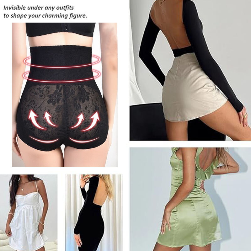 GUUDIA-cintura alta Butt levantamento barriga controle calcinha para mulheres, gancho de fechamento com zíper, corpo Shapewear, emagrecimento bainha, barriga lisa