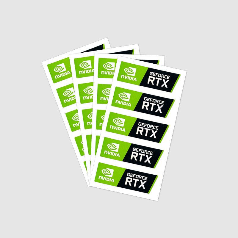 Étiquette autocollante NVIDIA GTX RTX GEFORCE, pour ordinateur portable et de bureau, 5 pièces, nouveauté