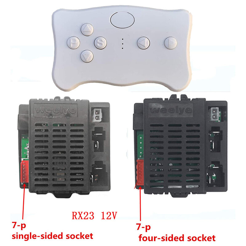 Weelye-mando a distancia y receptor RX23 para niños, accesorios para montar en coche, piezas de repuesto, 2,4G, Bluetooth, 12V, opcional