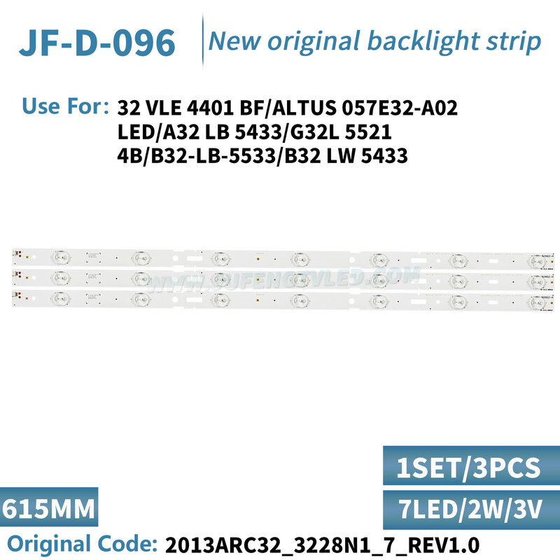 Strip lampu latar LED 3 Pcs/Set revrev1.0 Strip revstrip Strip 32VLE5406BG