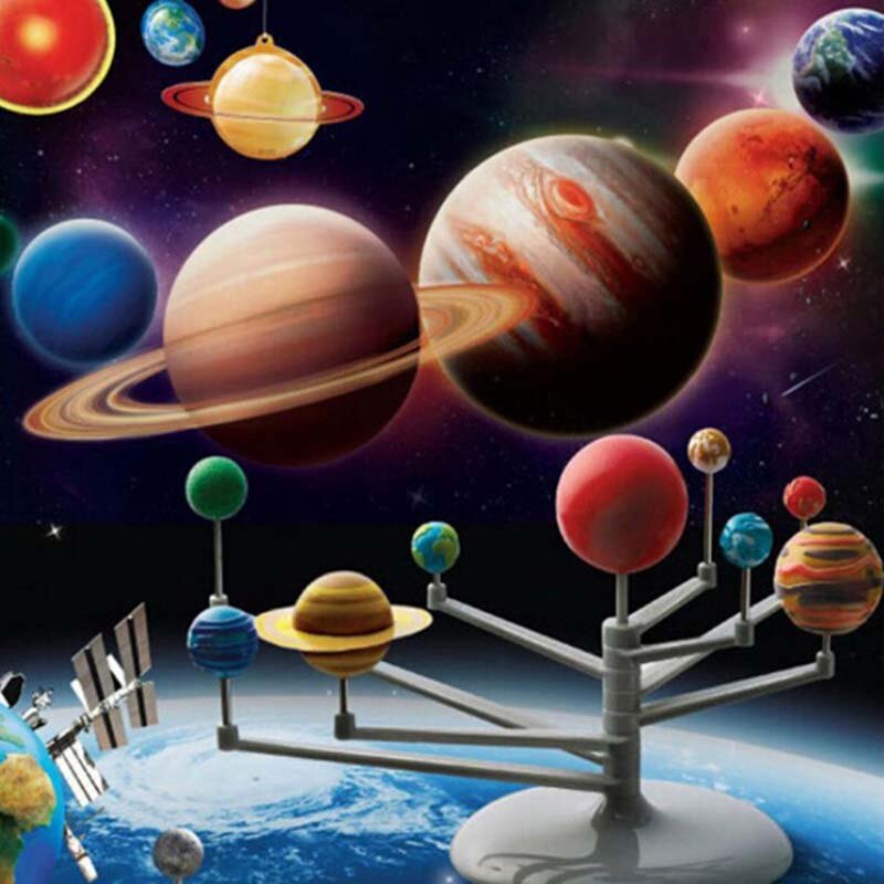 Kit Model Planetarium sistem surya baru proyek sains astronomi DIY hadiah anak-anak Diskon seluruh dunia
