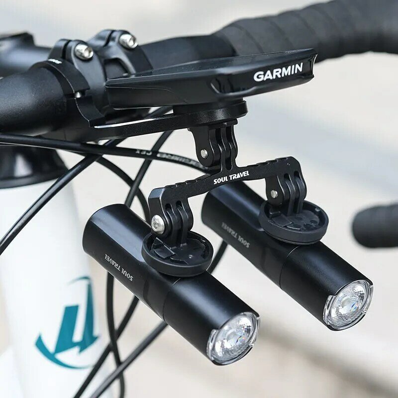 Bicycle Yardstick Bracket Dual Bike Light Stand Extension Base Aluminum Extension Stand Sports Camera Gamma Berythem