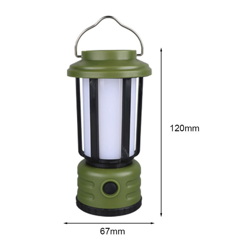 Lampu tenda lentera portabel luar ruangan, lampu suasana/lampu berkemah dapat diisi ulang USB 12*6.7cm alat mendaki berkemah memancing malam