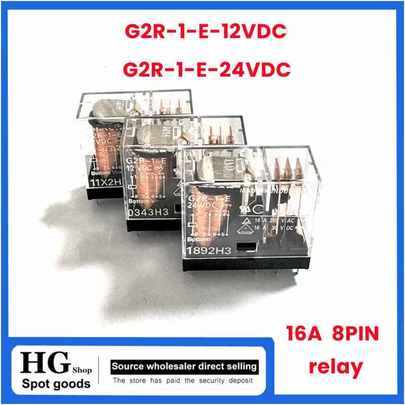 Relé electromagnético de 8 pines y 16A, G2R-1-E-12VDC, 12V, 24V, DIP-8, 1 unidad, 3 unidades, 5 unidades por lote, G2R-1-E-24VDC
