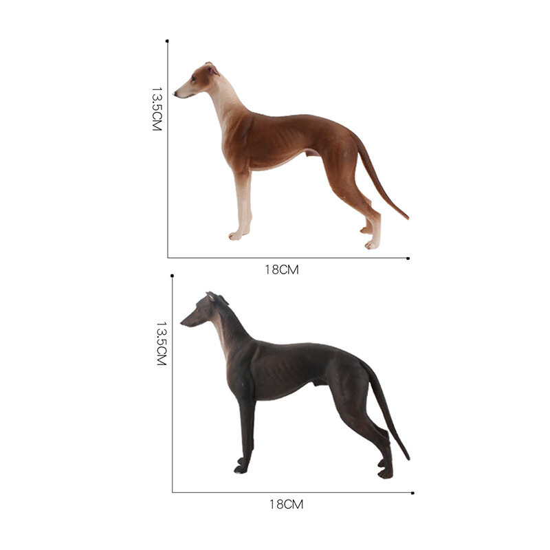 Neue Simulation Big Größe Tier Modell Hound Haustier Hund Figurine Solide Kunststoff Material Greyhound Action-figur Kinder Spielzeug Geschenk