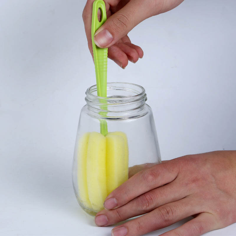 Щетка-губка для чистки стаканов кухонный инструмент для чистки стаканов с длинной ручкой