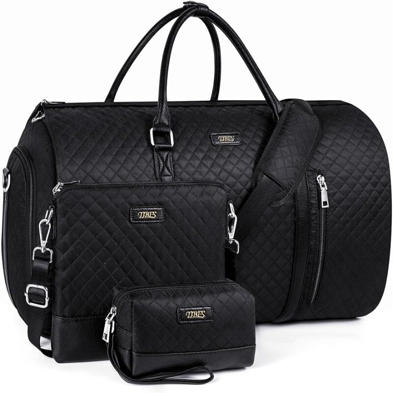 Toiletry Bag Large Weekender Bag for Women Men 2 in 1 Hanging Suitcase Suit Travel Duffel Overnight Bags 4pcs Set