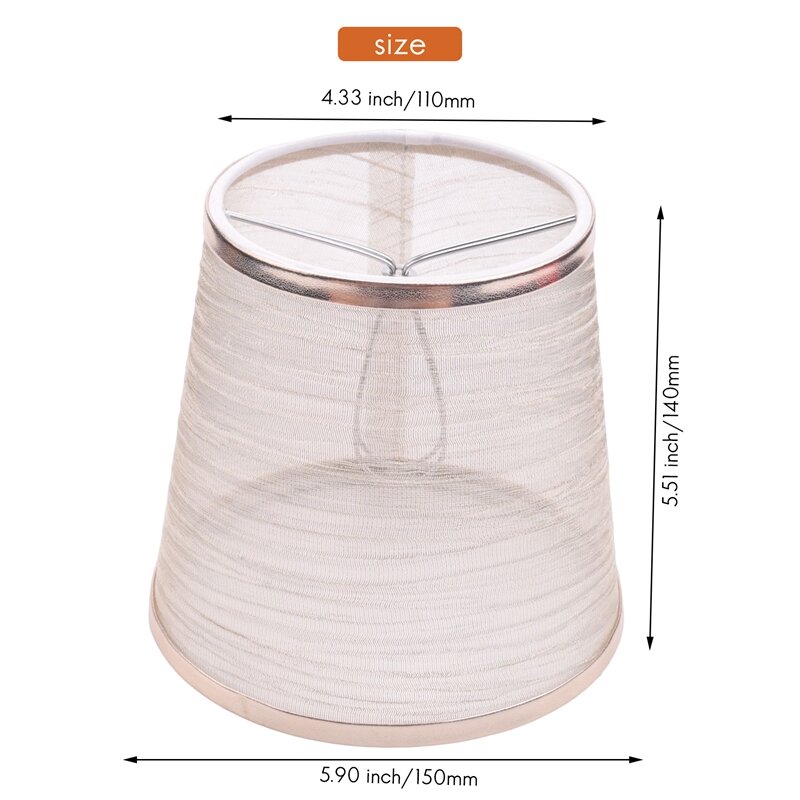 Promotion! 2 Pack Clip On Gauze Chandelier Lamp Shades Little Upright Wall Candle Light Lampshade