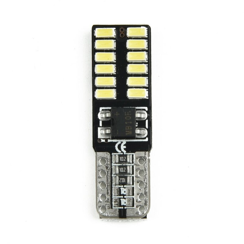 LED Canbus Erro Free Car License Plate Luzes, tipo de soquete, durável, uso, 194, W5W, T10-3014-24SMD, 10pcs