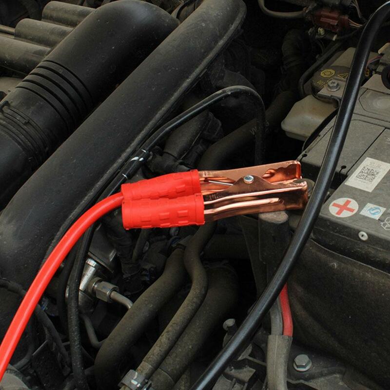 Klem baterai mobil 1.8 A dengan kabel baterai jalur api, Kit darurat truk SUV Universal ujung ganda dengan klip klem