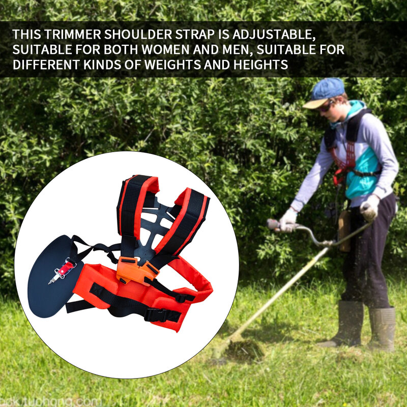 Ajustável Lawn Mower Harness Strap, Grass Trimmer, ombro duplo, Labor Saving Pruner Belt, Novo