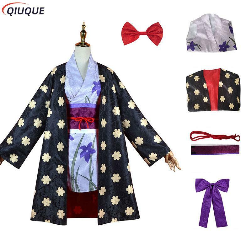 Anime Miss Allsunday Nico Robin Cosplay Traje para Mulheres, Kimono Roupas, Halloween Carnaval Suit