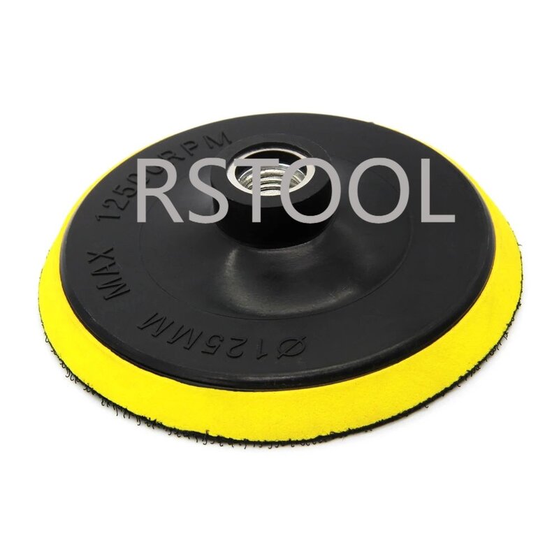 5 inch Sanding Polishing Backer Plate Hook and Loop Backing Pad with M10 Drill Adapter for Random Orbit Sander Polisher Buffer