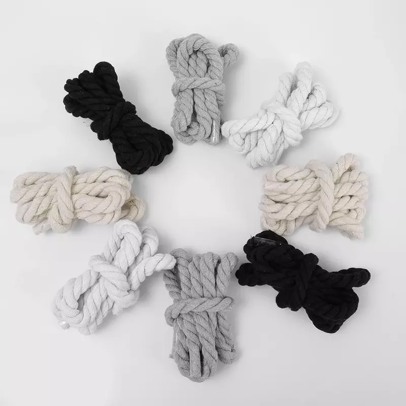 Cadarços de algodão Twist Weave para homens e mulheres, corda de madeira, sapatos casuais esportivos de personalidade, tendência, 2 peças, 120 cm, 140 cm, 160cm