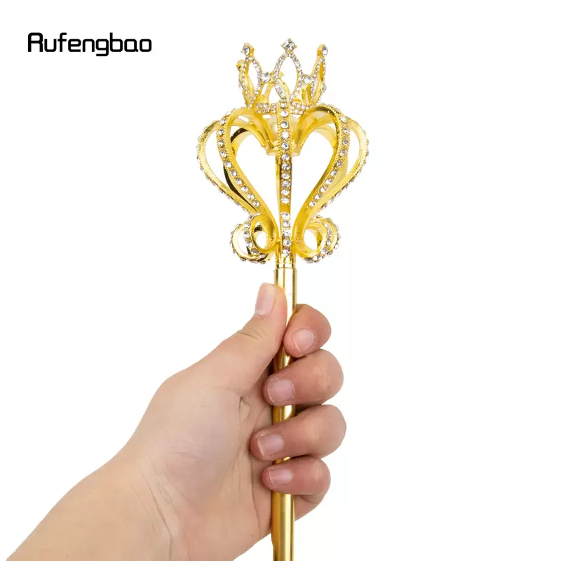 Golden White Alloy Fairy Wands for Girl Princess Wands for Kids Angel Wand for Party Cosplay Costume Wedding Birthday Party 50cm