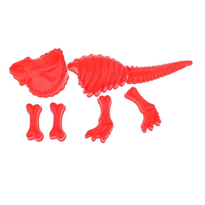 Dinossauro esqueleto brinquedo para crianças, brinquedos de praia, conjunto de 7