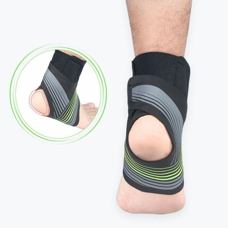 통기성 탄성 발목 보호대, 염좌 방지, 경량 압박 발목 랩, 조절 가능한 발 보호 붕대