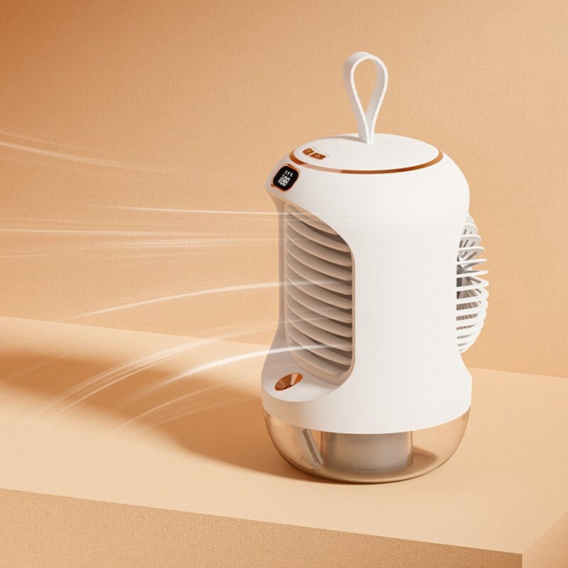 Maszyna do zimnej wody obracający się wentylator na zimno wentylator lampka nocna z ładowaniem przez USB wentylator na biurko poruszająca głową