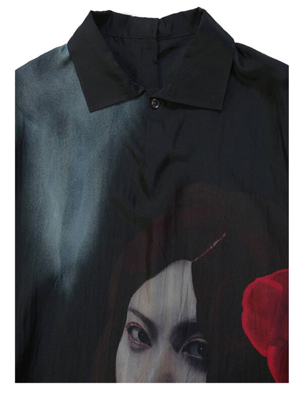 قمصان وبلوزات للجنسين ياماموتو Yohji قميص رجالي مصمم ملابس فاخرة أوينز كنزة صوفية قميص قمصان غير رسمية للرجال