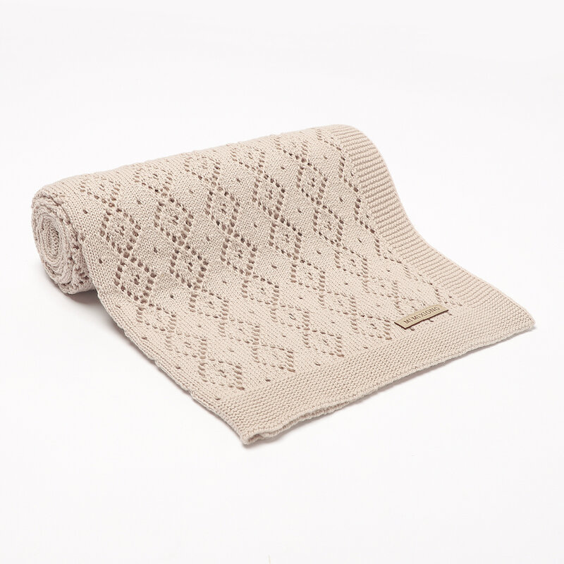Cobertor soft para recém-nascidos, manta de algodão knit para enrolar o bebê, tapete para dormir, para meninos e meninas, 90 cm x 70cm, para o ar livre