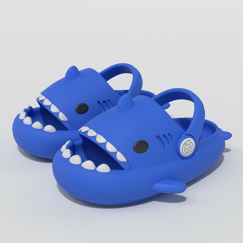 Comwarm-Zapatillas de tiburón para niños y niñas, sandalias suaves antideslizantes para el hogar, chanclas de playa al aire libre, 2023