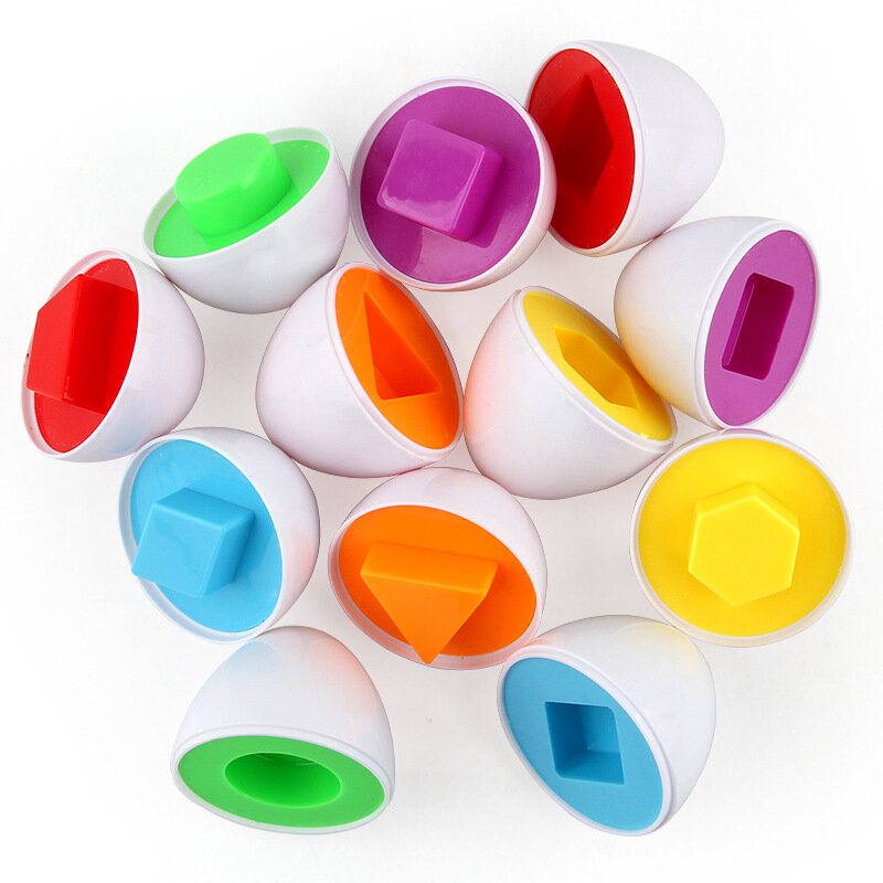 Подходящая форма пасхальные яйца для детей обучающая игрушка для малышей Монтессори умные яйца игры сортировочные игрушки для детей Подарки