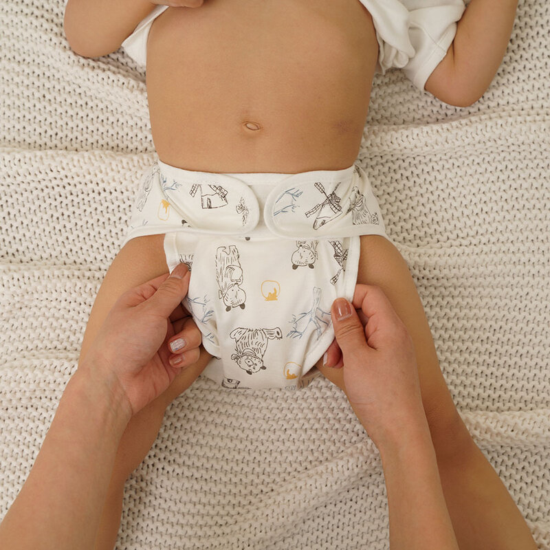 HappyFlute pano fralda calças com pasta, lavável e reutilizável, material de bambu algodão, artigos do bebê, exclusivo