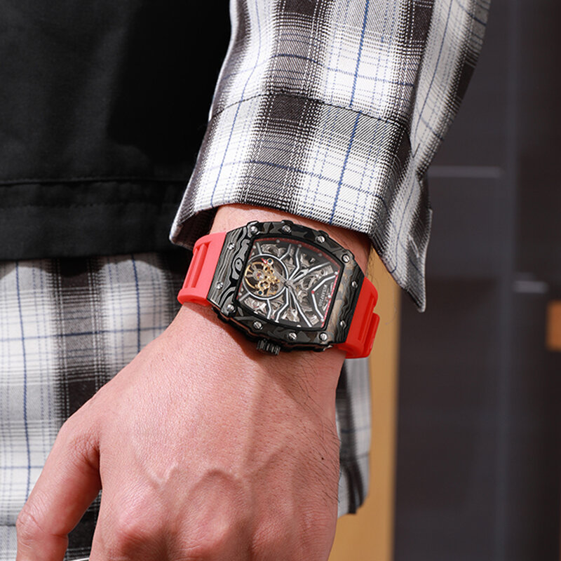 MUSANFIGO Fully Automatic Mechanical Watch Fashionable and Personalized Hollow Men's Watch Night Glow Waterproof Watch