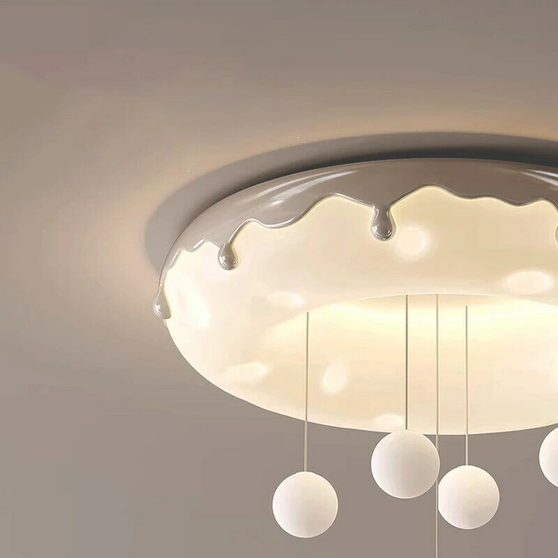 Aipaite Moderne Donut Styling Ronde Led Plafond Kroonluchter Voor De Kinderkamer Slaapkamer Studie Decoratie Lamp
