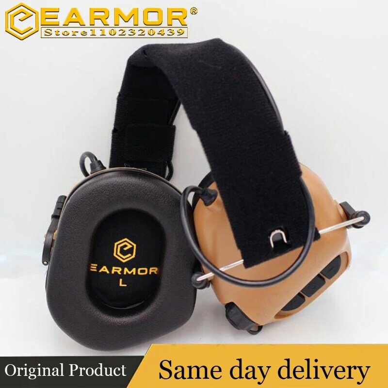 EARMOR 군용 전술 헤드셋, M31 MOD3 공기총 사격 귀마개, 청력 보호 방음 귀마개, 소음 방지 헤드폰