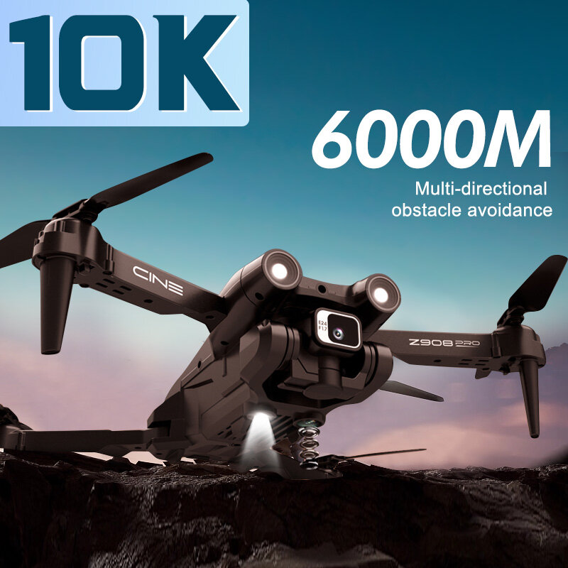 Z908 Pro Drone 10k HD Camera posizionamento del flusso ottico 6000m giocattoli telecomandati Quadcopter per evitare ostacoli su tre lati