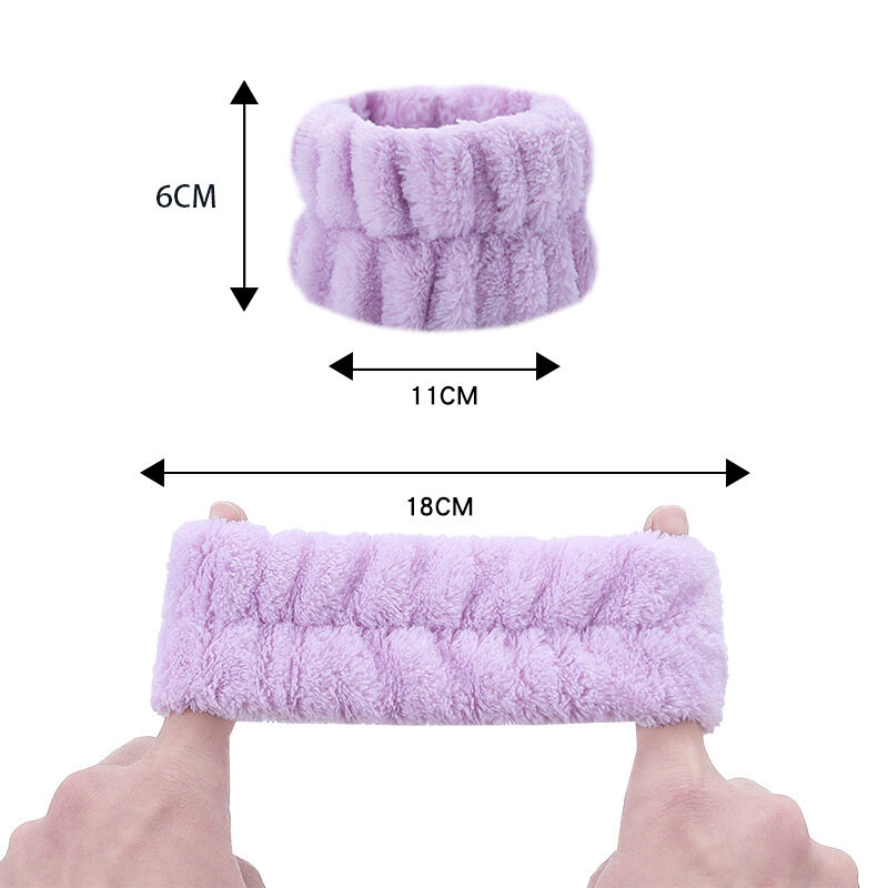 Wrist Washband Belt Wrist Washing Soft Microfiber Towel Wristbands for Washing Face Water Absorption Washing Prevent Wetness