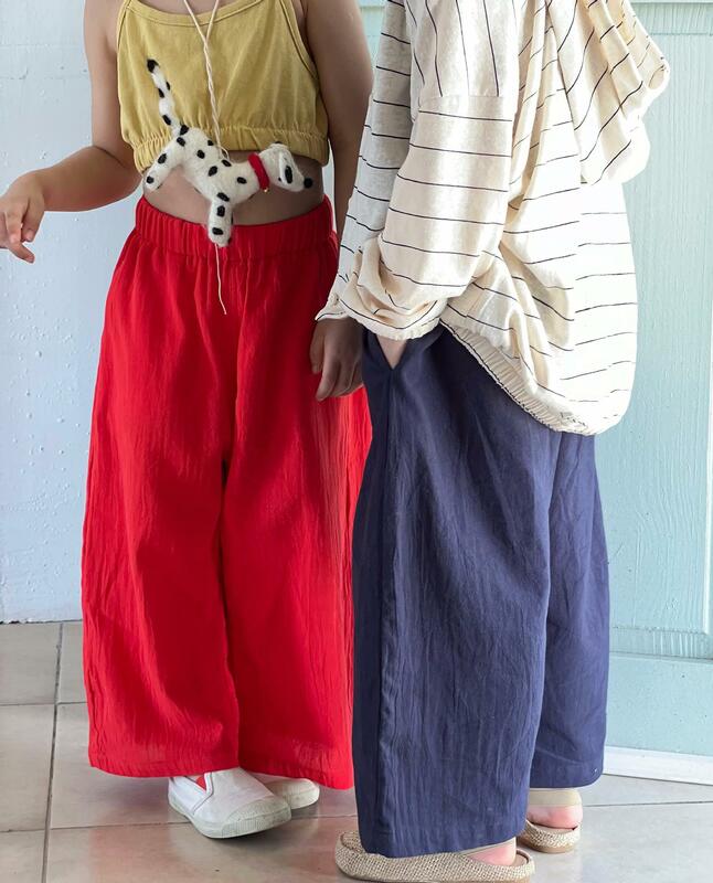 Pantaloni per bambini abbigliamento per bambini 2024 estate nuovo cotone solido coreano Casual allentato Comfort Versatile elastico in vita pantaloni a gamba larga