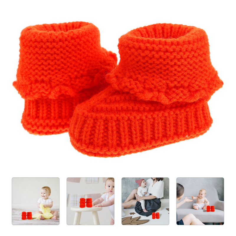 Costume for Baby Shoes Knitted Shoes Yarn Infant Girls Thick Toddler Winter Footwear