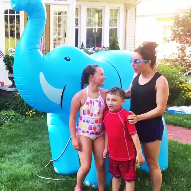 Elefante inflable gigante para parque acuático, juguete de playa al aire libre, agua pulverizada, jardín, 220cm