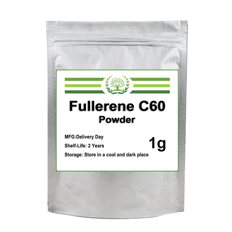 جودة عالية Fullerene C60 مسحوق المواد الخام التجميلية تبييض والتجاعيد الوقاية من الشيخوخة