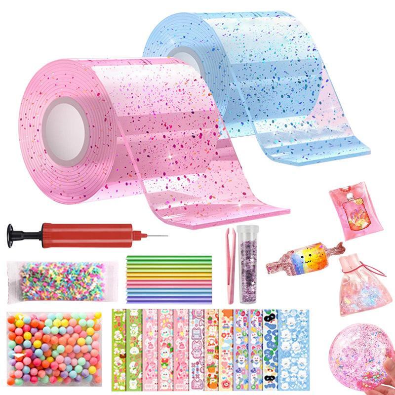 Cinta de burbujas de soplado DIY para niños, Nano cinta de burbujas multiusos, cinta elástica DIY, juguete para el hogar, escuela, viajes y otros
