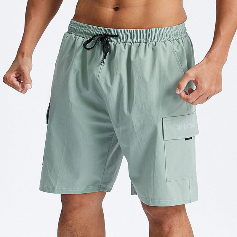 Pantalones cortos deportivos de secado rápido para hombre, peto holgado, transpirable, para entrenamiento, gimnasio, trotar, MM245, M-3Xl