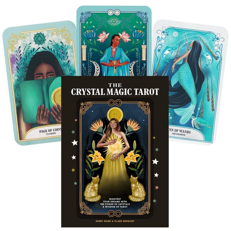 Tarot magique en cristal, comprend et contrôle votre destin, 78 cartes, 10.3x6cm