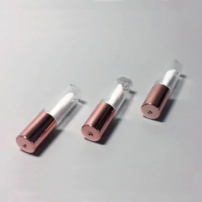 50/100 pz 2ML vuoto trasparente PE Lip Gloss tubi plastica balsamo per le labbra tubo rossetto Mini campione contenitore cosmetico oro rosa