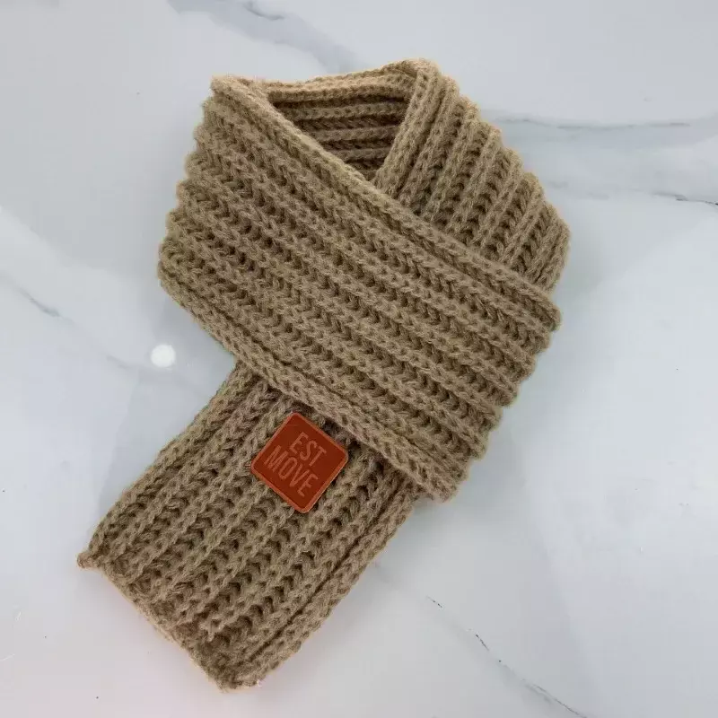Winter Knitted Scarf for Kids Boys Girls Neckerchief Outdoor Keep Warm Neck Warmer Scarf Soft Parent-child Children´s Scarves