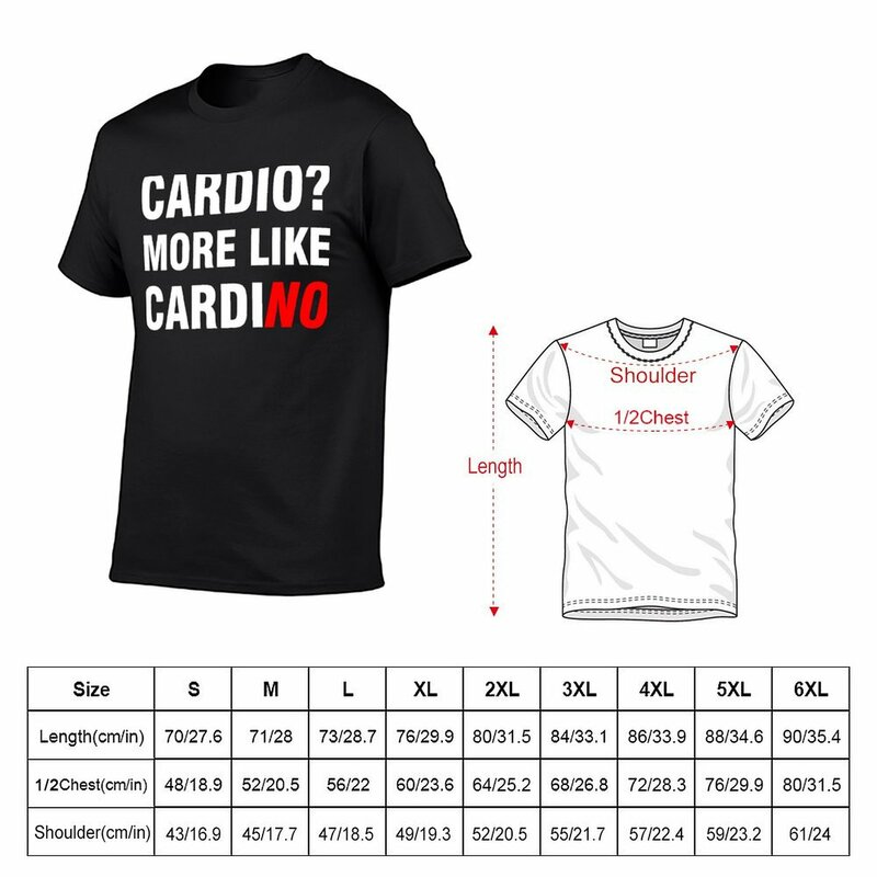 Cardio More Like Cardino camiseta kawaii ropa vintage ropa de verano para hombres