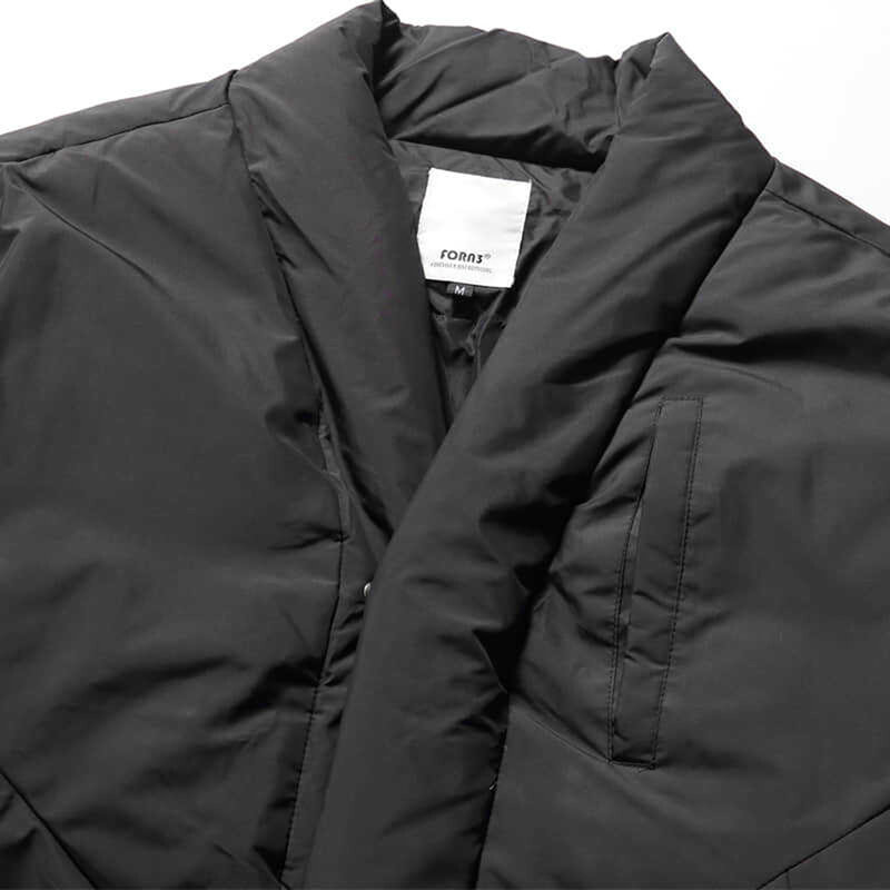 Japanese Style Parkas Padded Puffer Jacket 2023 Men Winter Loose Black Casual Thicken Coat Streetwear Hip Hop Y2K Jackets Man