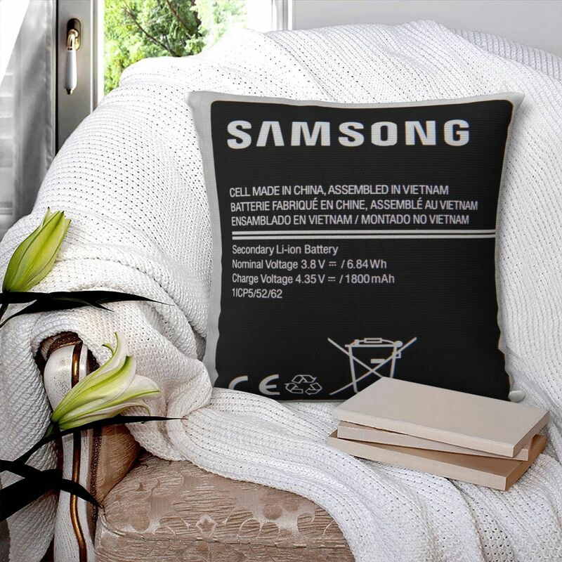 Swollen Battery Premium Square Pillowcase Pillow Cover Polyester Cushion Zip Decorative Comfort Throw Pillow for  Living Room